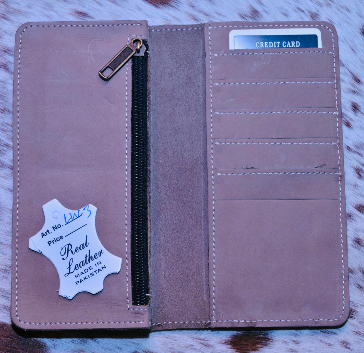 Men’s Genuine Leather Long Wallet with Card Holder