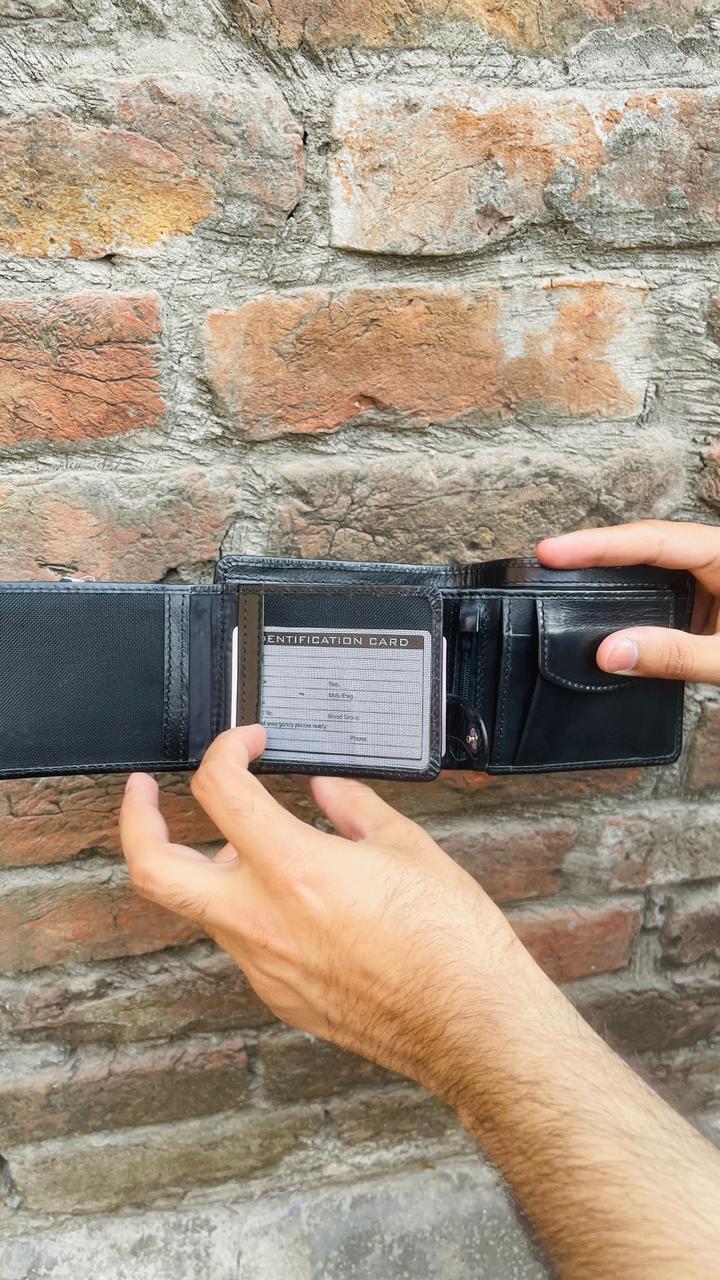 Slim Leather Wallet with Card Holder