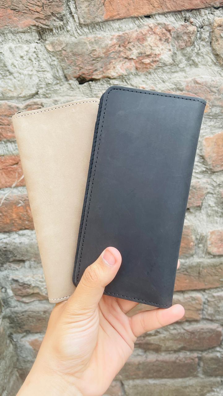 Men’s Genuine Leather Long Wallet with Card Holder